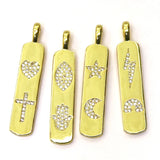 10 Pcs Rectangle Jewelry Pendant for Necklace Making