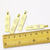10 Pcs Rectangle Jewelry Pendant for Necklace Making
