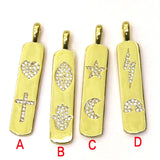 10 Pcs Rectangle Jewelry Pendant for Necklace Making