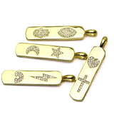 10 Pcs Rectangle Jewelry Pendant for Necklace Making