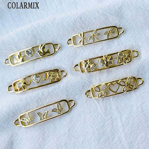 10 Pcs Rectangle Pendant Charms Cute Necklace Accessories