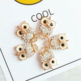 10 Pcs Rhinestone Owl Charms Pendants for DIY Jewelry Making