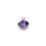10 Pcs Rhombus Shape Healing Crystal Stone Pendants for Jewelry Making