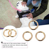 10 Pcs Round Snap Hook Handbag Purse Key Ring Rings Accessories