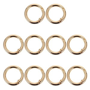 10 Pcs Round Snap Hook Handbag Purse Key Ring Rings Accessories