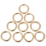 10 Pcs Round Snap Hook Handbag Purse Key Ring Rings Accessories