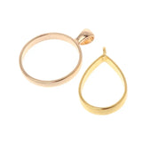 10 Pcs Geometric Resin Metal Frames for DIY Necklace Pendant