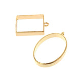 10 Pcs Geometric Resin Metal Frames for DIY Necklace Pendant