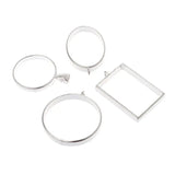 10 Pcs Geometric Resin Metal Frames for DIY Necklace Pendant