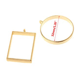 10 Pcs Geometric Resin Metal Frames for DIY Necklace Pendant