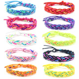 10 Pcs Rainbow Mix Braid Friendship Bracelets for Man Women Jewelry Gift