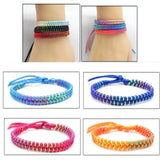 10 Pcs Rainbow Mix Braid Friendship Bracelets for Man Women Jewelry Gift