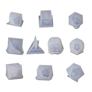 10 Pcs/Set UV Resin Dice Molds for DIY Crafts