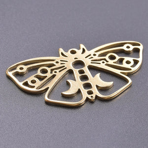 10 Pcs Butterfly Rainbow Palm Pendants Charms Jewelry Making Supplies
