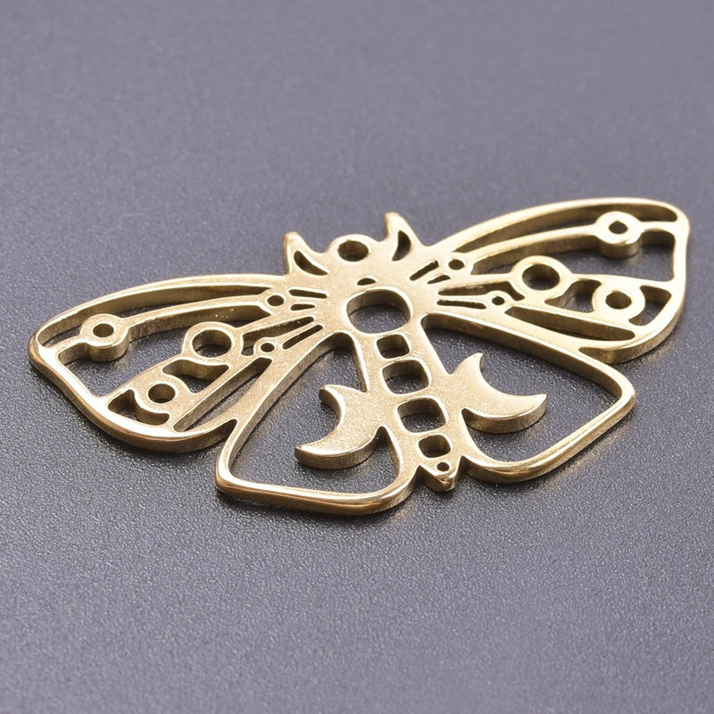 10 Pcs Butterfly Rainbow Palm Pendants Charms Jewelry Making Supplies