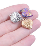 10 Pcs Stainless Steel Strawberry Pendants Charms for DIY Jewelry Making