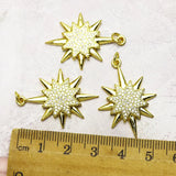 10 Pcs Zircon Star Necklace Pendant Women Accessories 7316
