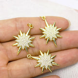 10 Pcs Zircon Star Necklace Pendant Women Accessories 7316