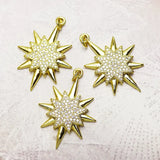 10 Pcs Zircon Star Necklace Pendant Women Accessories 7316
