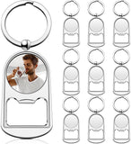 10 Pcs Sublimation Blank Keychain Metal Bottle Opener Blank Key Ring