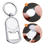 10 Pcs Sublimation Metal Keychain Opener Heat Rectangular Blank Key Ring