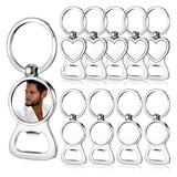 10 Pcs Sublimation Metal Bottle Opener Keychain Aluminum Heat Transfer Keychain