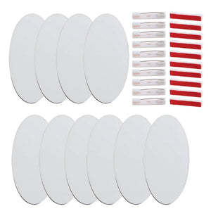 10 Pcs Sublimation Name Tags DIY Blank ID Name Badges with Pins