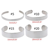 10 Pcs Titanium Blank Stamping Bracelet DIY Leather Cuff Bangles