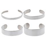 10 Pcs Titanium Blank Stamping Bracelet DIY Leather Cuff Bangles