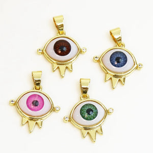 10 Pcs Eyes Pendant Mix for Jewelry Making
