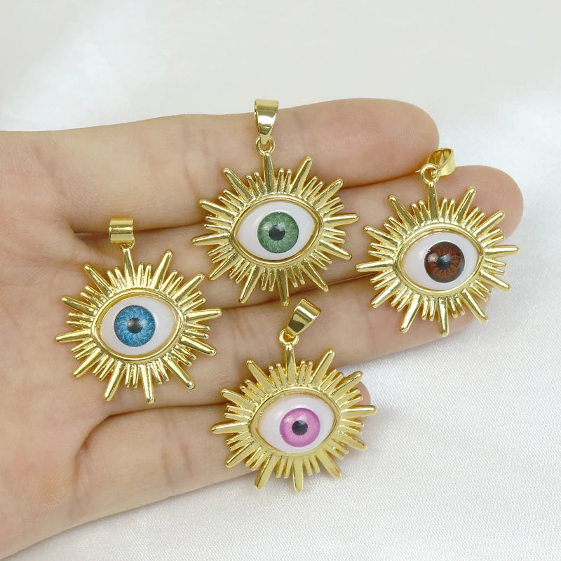10 Pcs Eyes Jewelry Pendant Mix for Making 90107
