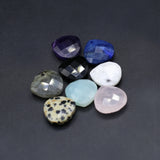 10 Pcs Water Drop Faceted Healing Crystal Stone Pendants for Jewelry Making