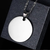 10 Pcs 30m Round Stainless Steel Blank Dog Tags Pendant Necklace
