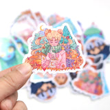 10 Pcs Custom Logo Die Cut Sticker Waterproof Label Laptop Cartoon