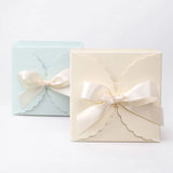 10 Pcs Yellow/Bule Soap Folding Box with Ribbon 9x9x5cm