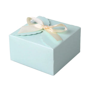 10 Pcs Yellow/Bule Soap Folding Box with Ribbon 9x9x5cm