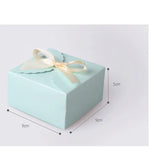10 Pcs Yellow/Bule Soap Folding Box with Ribbon 9x9x5cm