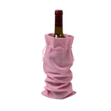 10 Pcs 15x35 cm Rectangle Jute Burlap Linen Bags Champagne Red Wine Bottle Bag