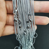 10 Pcs Long Snake Chain Crimps Lobster Clasps for Charms Pendants DIY Jewelry