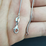 10 Pcs Long Snake Chain Crimps Lobster Clasps for Charms Pendants DIY Jewelry