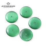 10 Pcs Green Cat Eye Stone Peacs Buckle 30*5mm DIY Jewelry Making Charms
