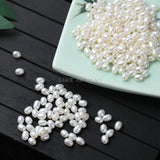 10 Pcs Freshwater Pearl Beads 4.5mm Rice Shape 1.2mm Big Hole DIY Jewelry Making