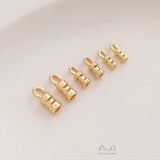 10 Pcs/set Universal Clipped Button 14K Chain Buckle Leather Rope