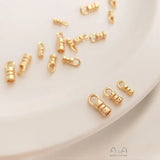 10 Pcs/set Universal Clipped Button 14K Chain Buckle Leather Rope