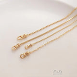 10 Pcs/set Universal Clipped Button 14K Chain Buckle Leather Rope