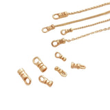 10 Pcs/set Universal Clipped Button 14K Chain Buckle Leather Rope