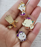 10 Pcs teapot Charm Necklace/Bracelet/Earrings Pendants DIY Jewelry Making T-48