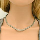 10 Pcs Stainless Steel Necklaces 3mm Wheat Chain Necklace Tarnish Choker