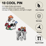 10 Piece Horror Mushroom Skull Ghost Flower Enamel Pin Set