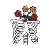 10 Pc Horror Mushroom Skull Ghost Enamel Pin Set Gothic Flower Brooch Pin